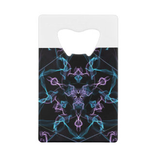 Lila und blaues Dreieck Mandala Geldbeutel Flaschenöffner