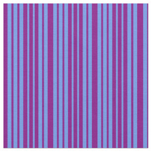 Lila- und Blumenmuster Blau, Streifen/Streifen Stoff
