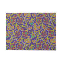Lila und Chartreuse Blumen-Chintz