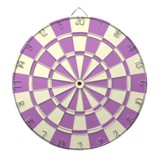 Lila und cremefarbene Beige-Farbe Dartscheibe (vorne)