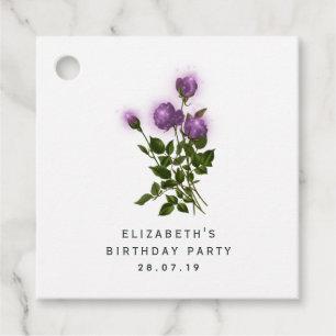 Lila und Elfenbein Geschenkanhänger