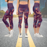 Lila und farbenfrohe Wasserfarbe Capri Leggings<br><div class="desc">Schöne Aquarell-Wirbel auf Leggings mit einer Lila Farbpalette. Wählen Sie aus verschiedenen Farbvarianten und passen Sie mit dem Panzeroberteil und der Yoga-Matte für ein komplettes Set zusammen.</div>