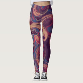 Lila und farbenfrohe Wasserfarbe Leggings