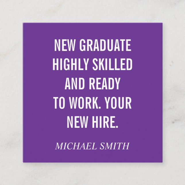 Lila und feines Angebot Quadratische Visitenkarte (Vorderseite)