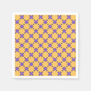 Lila und Gelb Geo Serviette