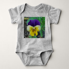 Lila- und Gelbblüte Baby Strampler