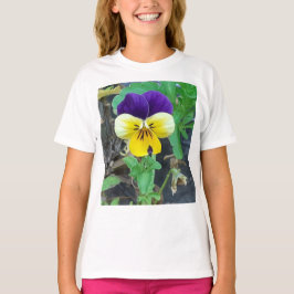 Lila- und Gelbblüte T-Shirt