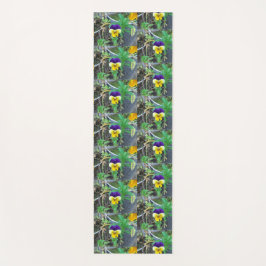 Lila- und Gelbblüte Yogamatte