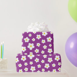 Lila und gelbe Blume Geschenkpapier
