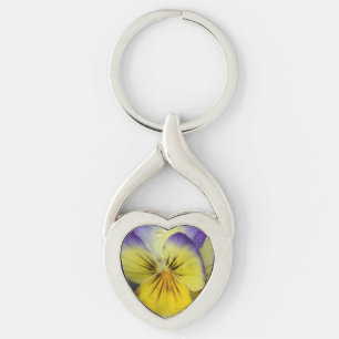 Lila und gelbe Blume Schlüsselanhänger