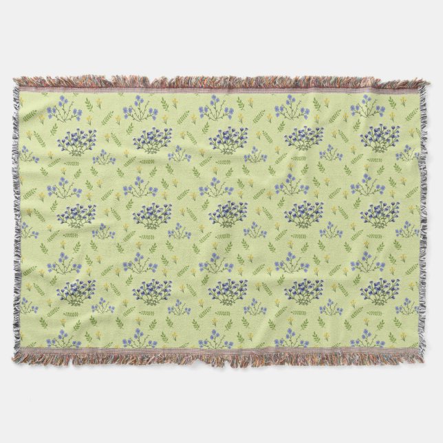 lila und gelbe Blumenmuster Decke (Vorderseite)
