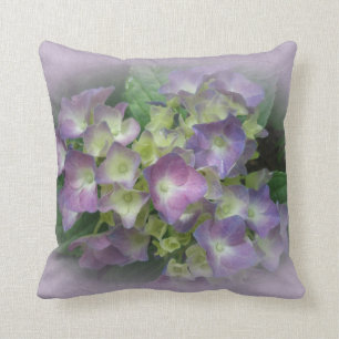Lila und gelbe Hydrangeas - Kissen