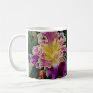 Lila und gelbe Iris-Tasse Kaffeetasse