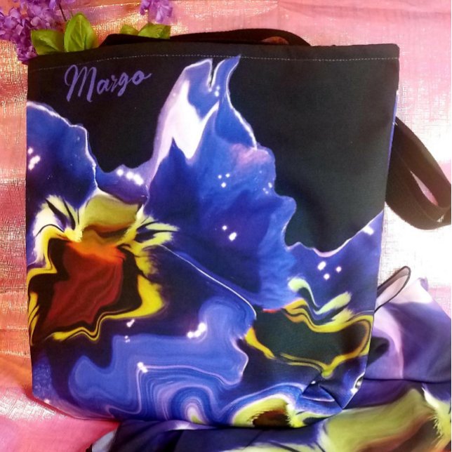 Lila und gelbe Passionsbeutel (Purple and Yellow Passion Tote Bag With Matching Scarf)