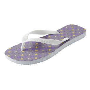 Lila und gelbe Punkte Flip Flops