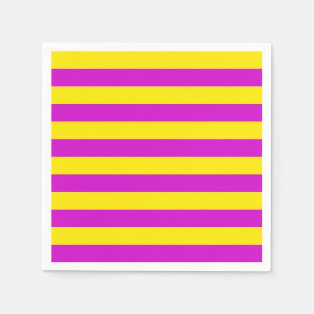 Lila und gelbe Streifen Serviette (Vorderseite)