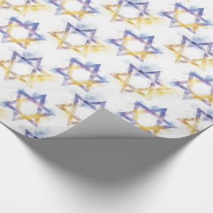 Lila und gelbe Umhüllungspapier Geschenkpapier