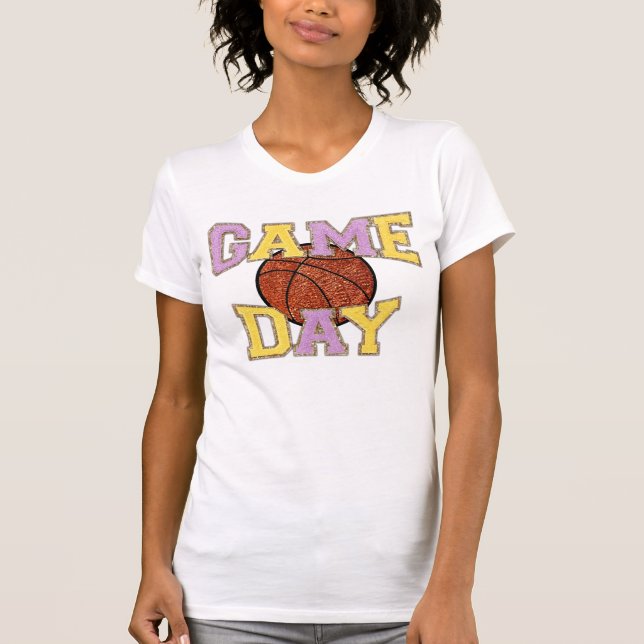 Lila und gelber Game Day T-Shirt (Vorderseite)