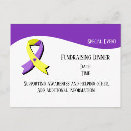 Lila und gelbes Multifunktionsherz Postkarte