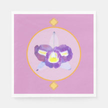 Lila und gelbes Orchideepapier