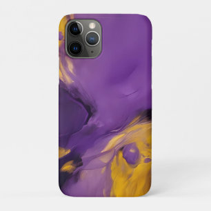 Lila und Gold Abstrakt Case-Mate iPhone Hülle