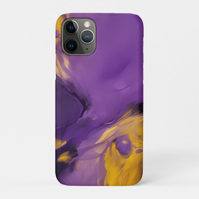 Lila und Gold Abstrakt Case-Mate iPhone Hülle (Rückseite)