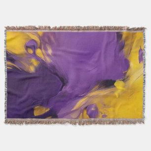 Lila und Gold abstrakt Decke