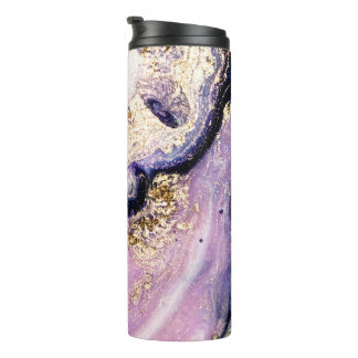 Lila und Gold Agate Galaxy Thermal Tumbler Thermosbecher