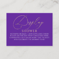 Lila und Gold Baby Shower - Display Dusche