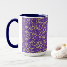 Lila und Gold Big Tasse