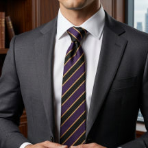 Lila und Gold diagonal gestreift