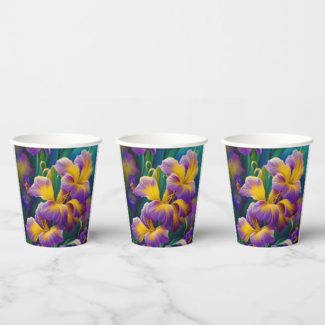 Lila und Gold Irische Art Paper Cup Pappbecher (Multi)