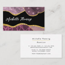 Lila und Gold Leinenstoff-Fabric Square Business C