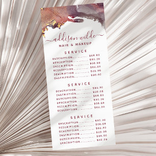 Lila und Gold Moderne Kunst Flüssige Wasserfarben- Werbekarte