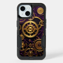 Lila und Gold Steampunkgeere und Cogs