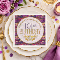 Lila und Gold verzierte Strata 101. Geburtstag