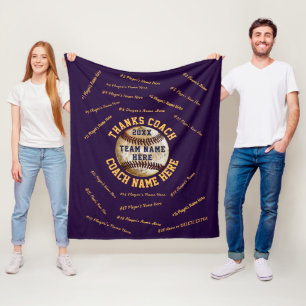 Lila und Gold Vielen Dank für Ihr Geschenk für Bas Fleecedecke