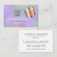 Lila und Gold-Visitenkarte