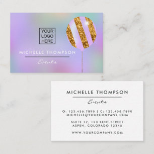 Lila und Gold-Visitenkarte Visitenkarte