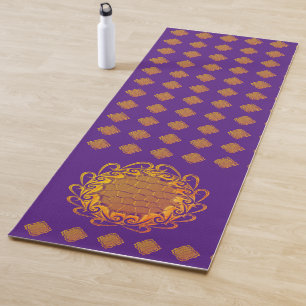 Lila und Gold Yogamatte