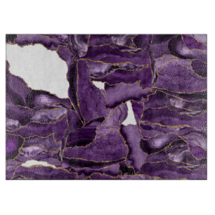 Lila und Goldagung des Glitzer Schneidebrett