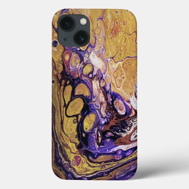 Lila und goldene abstrakte Farbe  Case-Mate iPhone Hülle (Rückseite)