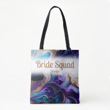 Lila und Goldene Braut-Squad-Hochzeit