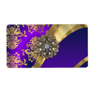 Lila und goldene Damasse