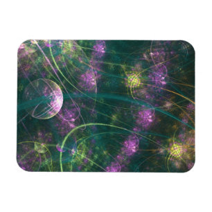 Lila und goldene Fantasie Magnet