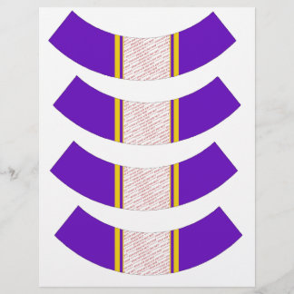 Lila und goldene Foto-Kupcake Liner