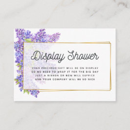 Lila und goldene geometrische Herbarium-Anzeigedus Begleitkarte