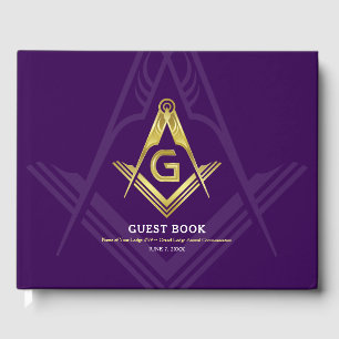 Lila und goldene Masonic Gästebuch Freimaurer