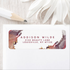 Lila und goldene moderne Art Liquid Ink Return