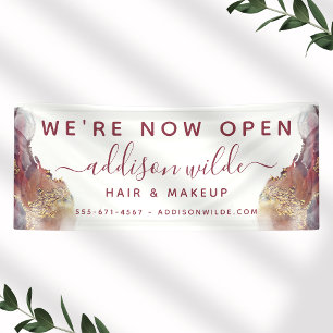 Lila und goldene moderne Kunst Flüssig-Aquarell-Ti Banner